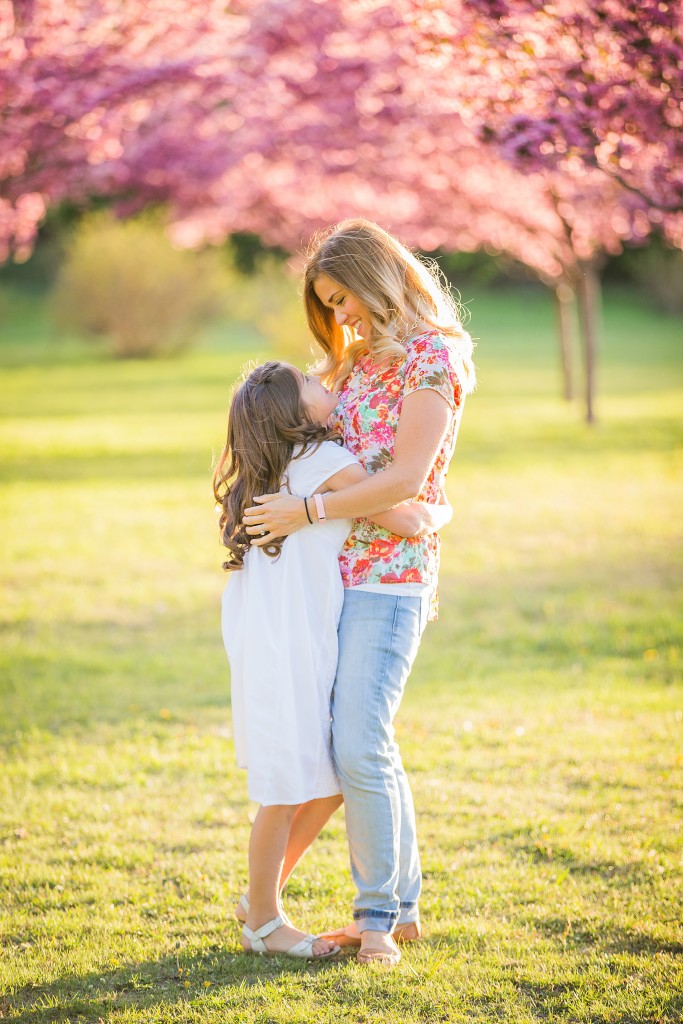 LDS baptism portrait session, Edworthy Park, Spring mini session, 8 year old girl in white dress, mom and daughter