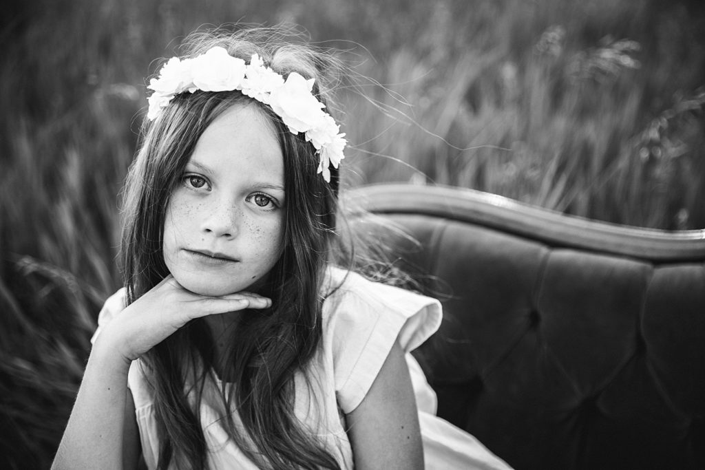 black and white, flower crown, 