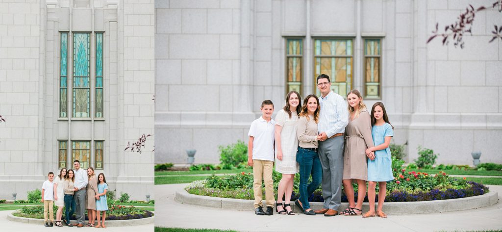 family photos, family mini session, Calgary LDS Temple