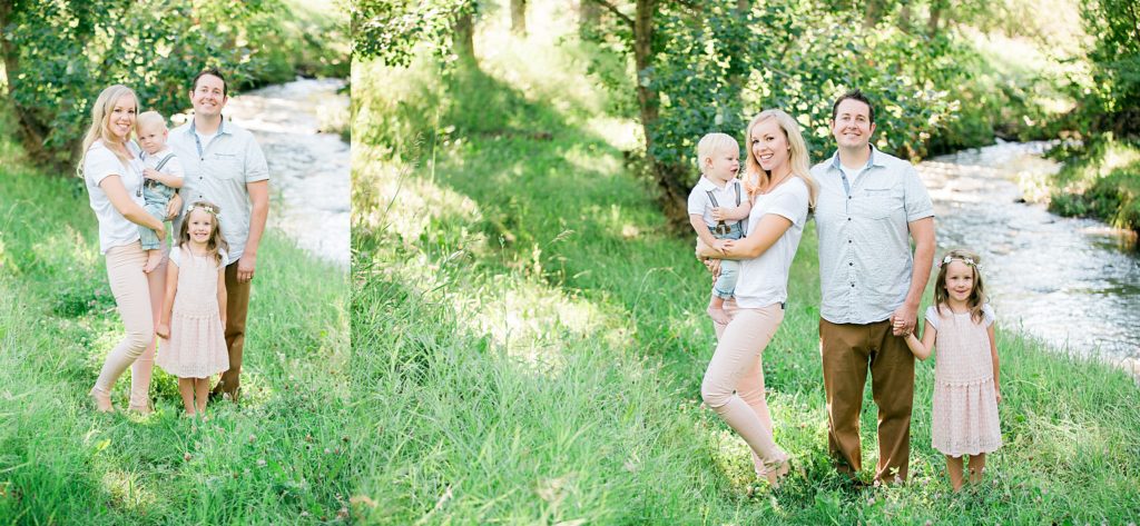 family of 4, Confederation Park, family session, neutral colors