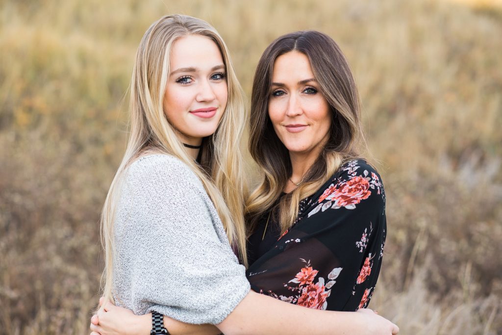 mom and daughter, fall family photos, Fish Creek Park, motherhood