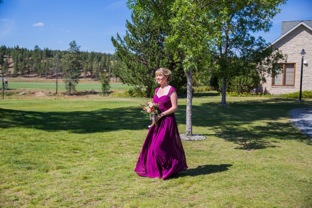 Cherry Creek Estate, bridesmaid, walking down the aisle, wedding