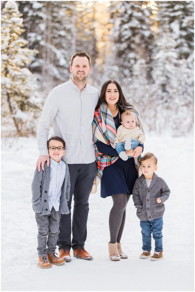 family of 5, winter family photos