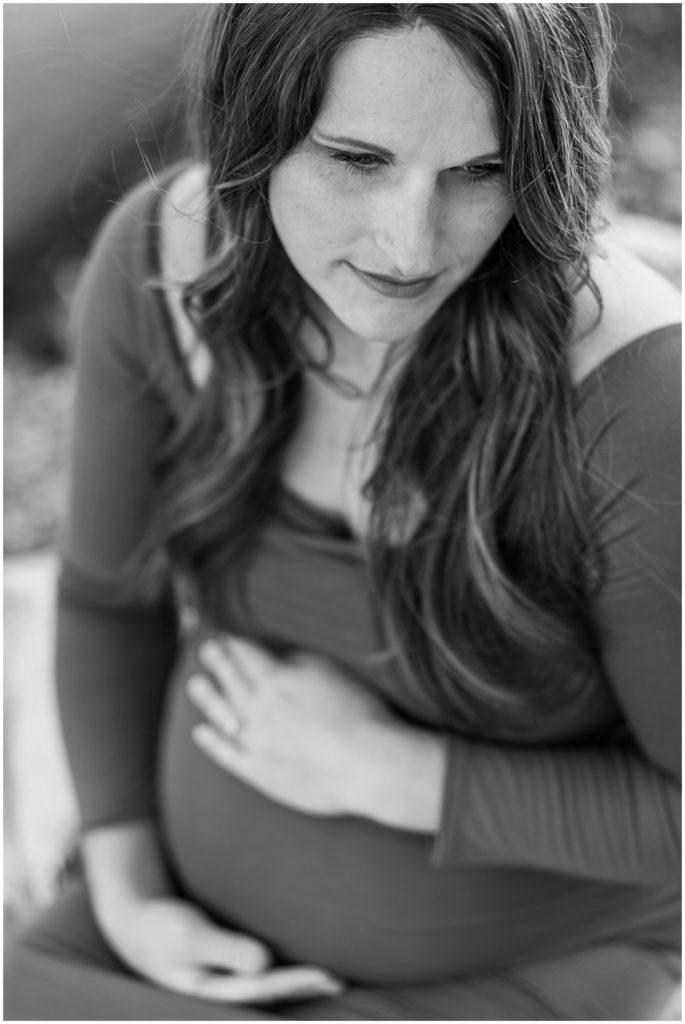 Waterton maternity, Calgary maternity photographer, maternity dress, baby bump, black and white photo