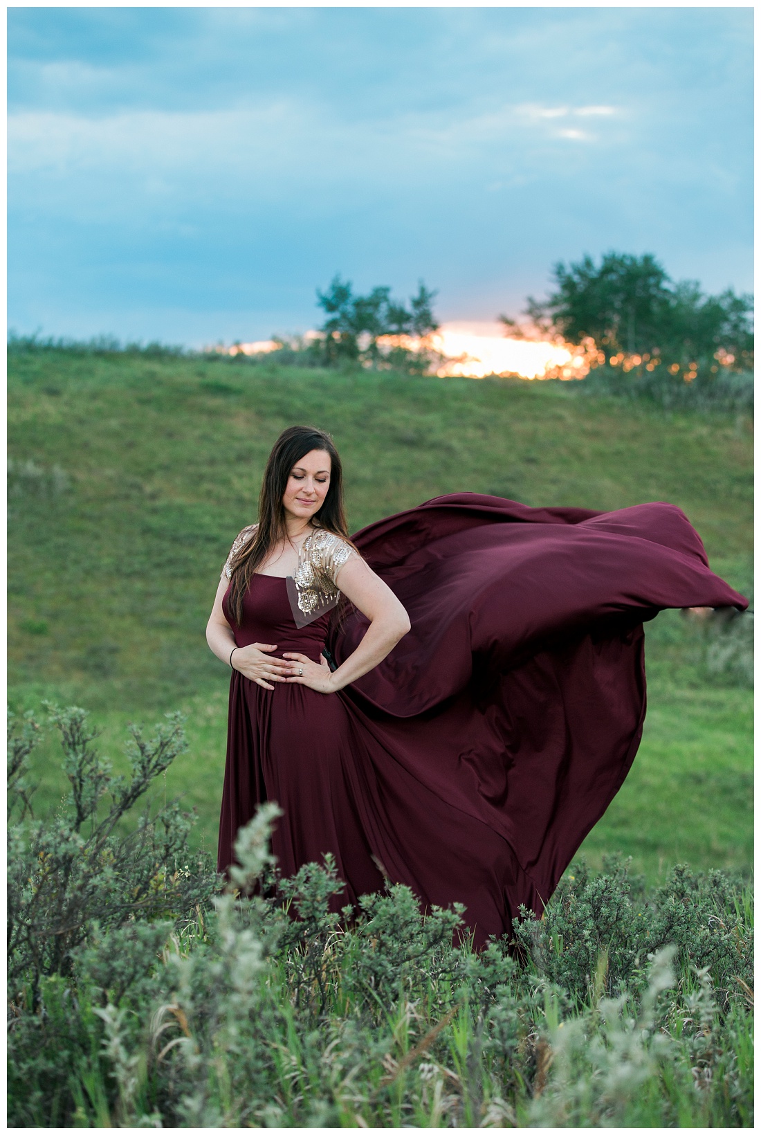 red gown