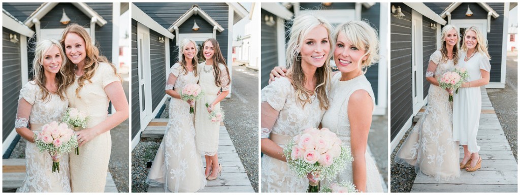 Bride with each of her bridesmaid and Heritage Park | Alysha Sladek Photography