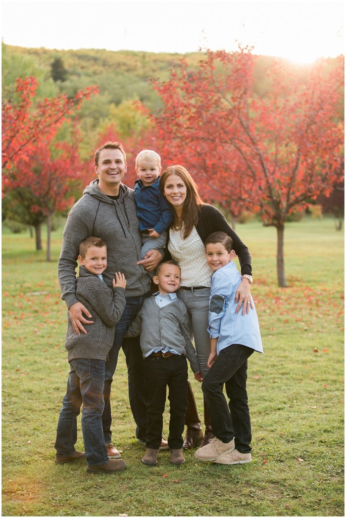 Adorable family of 4 boys