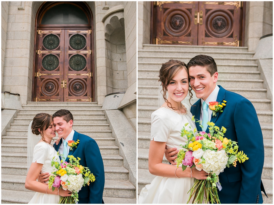 Calgary Family and Wedding Photographer Alysha Sladek photographs beautiful Salt Lake Temple wedding 2015