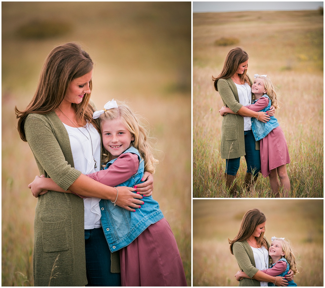 mom and daughter pose