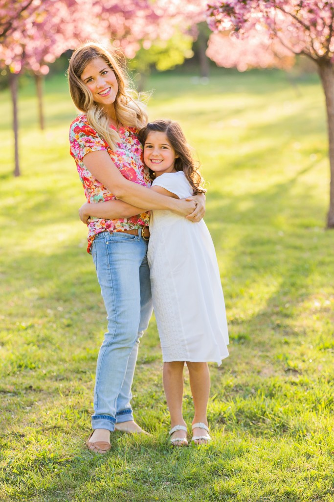 LDS baptism portrait session, Edworthy Park, Spring mini session, 8 year old girl in white dress, mom and daughter