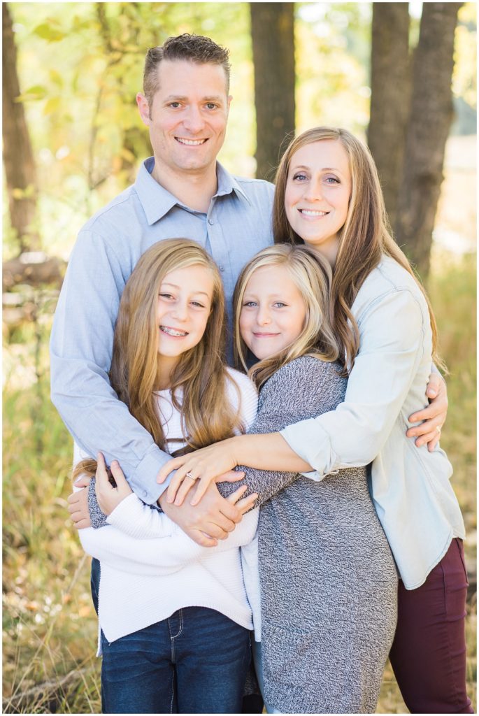 fall family photos, family of 4, family portraits, 